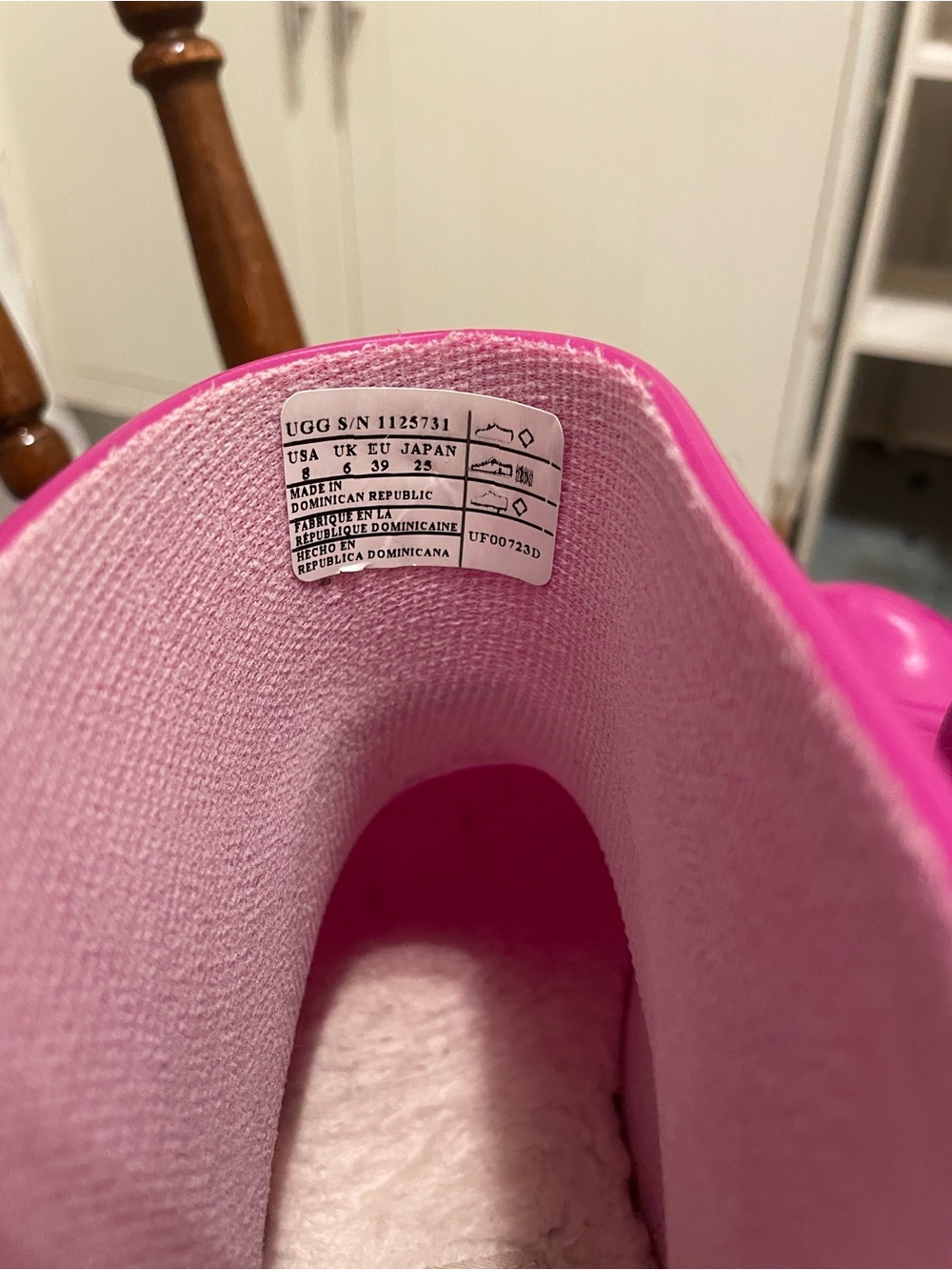 UGG Bright Pink Waterproof Rain Boots - Picture 5 of 5